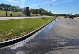 Long Stretch of Curbing Cleeened!