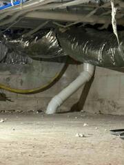 Three-Pipe Radon Mitigation System Installed with Crawl Space and Shed Venting