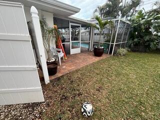 Rainwater would regularly collect in this area due to the homeowner's previous drainage system becoming ineffective.