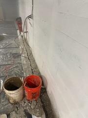 Cutting Out Concrete To Place WaterGuard