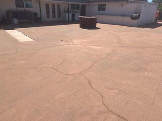 Patio Surface After Concrete Repair and Joint Sealing in Vista, CA