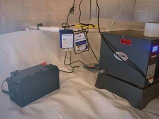 Crawl Space Sump Pump & Dehumidifier