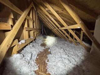 The blown-in fiberglass insulation was no longer cutting it for this homeowner. They requested we add insulation overtop to achieve an R49.