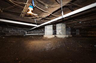 Damp Crawl Space