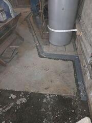 WaterGuard basement drainage installation in progress