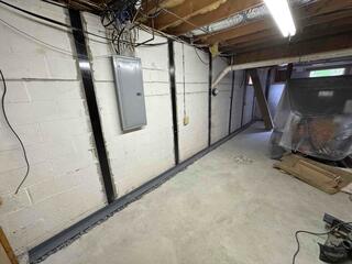 Interior Drainage System & CarbonArmor Wall Reinforcement Installed in Lexington, NC