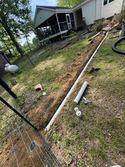 Extended Discharge Line Installation for Proper Water Drainage in Lexington, NC