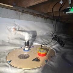Sealed Sump Pump System Installed to Control Crawl Space Water in Saint Augustine, FL
