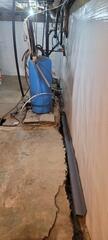 Installation of WaterGuard drainage pipe