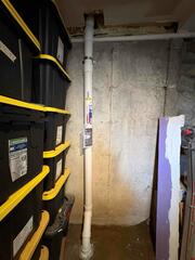 Interior - after (pipe routed toward rear)