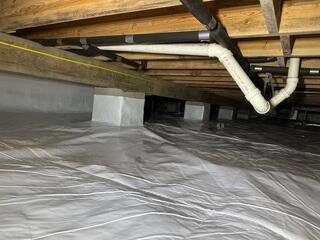 Wrapped Piers Prevent Condensation From Entering the Crawl Space