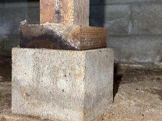 Moisture Exposure Around Crawl Space Support Post in Encinitas, CA