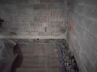Removing Concrete for the Interior Drainage System