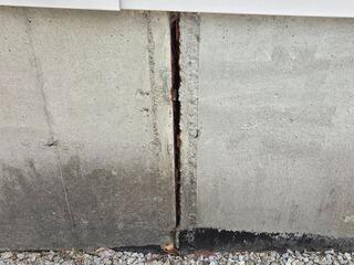 Widening Foundation Crack