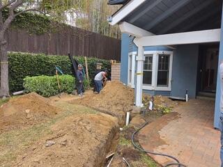 Before French Drains 8 to 10 feet down