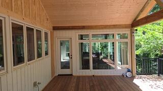 An outside deck oasis