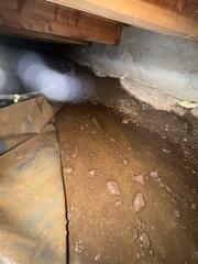 Standing Water Beneath Vapor Barrier