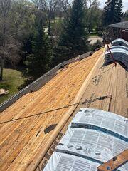 Removing underlayment and decking