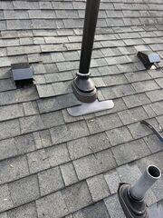 Damage asphalt shingles