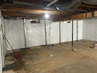 Beams Cemented Into Place