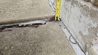 Close-Up of Unleveled Driveway