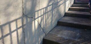 Cracked Exterior Wall