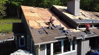 Roof Tear-Off In Progress