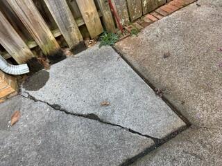 Cracked and Settled Concrete Before PolyLyft™