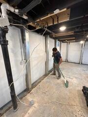 Installing the French drain