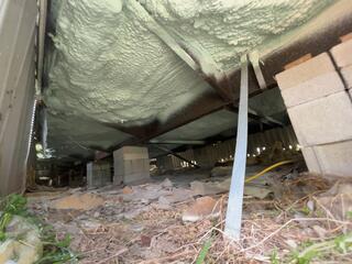 3' spray foam insulation to the perimeter