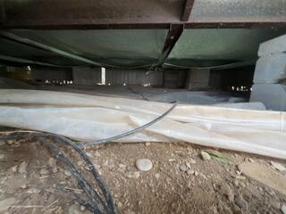 2' spray foam insulation to the belly of the mobile home