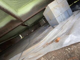 2' spray foam insulation to the belly of the mobile home