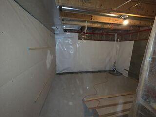 Waterproofed Seeping Basement Wall