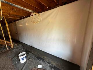 Basement Waterproofing System Installed to Protect Against Water Intrusion