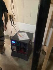 SaniDry Dehumidifier Installed to Control Basement Humidity