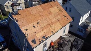 Old Roof Stripped to the Deck