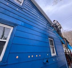 Injection Foam with Aluminum Siding
