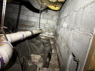 Efflorescence on Foundation Wall