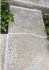 Steps leading to backyard getting leveled