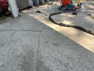 Patio Crack Repair and Stabilization Process