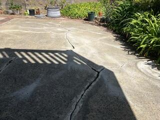 Concrete Settlement and Separation Before Repair