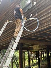 Injection Foam Install with Wood Siding