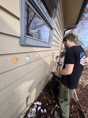 Injection Foam with Wood Siding