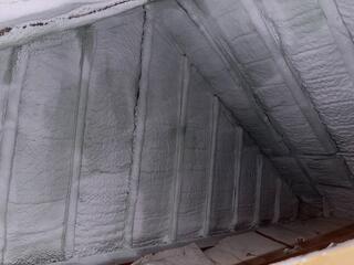 Spray Foamed Side attic in Endicott, NY