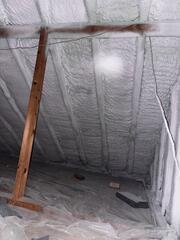 Spray Foamed Side attic in Endicott, NY