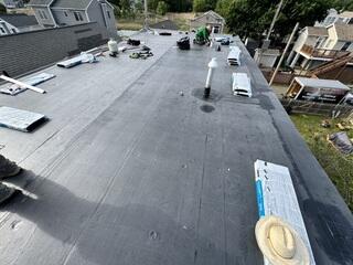 EPDM Flat Roof in Progress