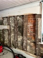 Deteriorating Fieldstone Wall