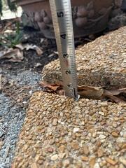Unleveled Concrete Close-Up