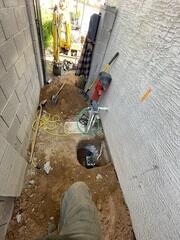Excavated Foundation Pier Location