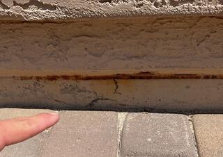 Stem Wall Rust Damage Identified During Foundation Inspection